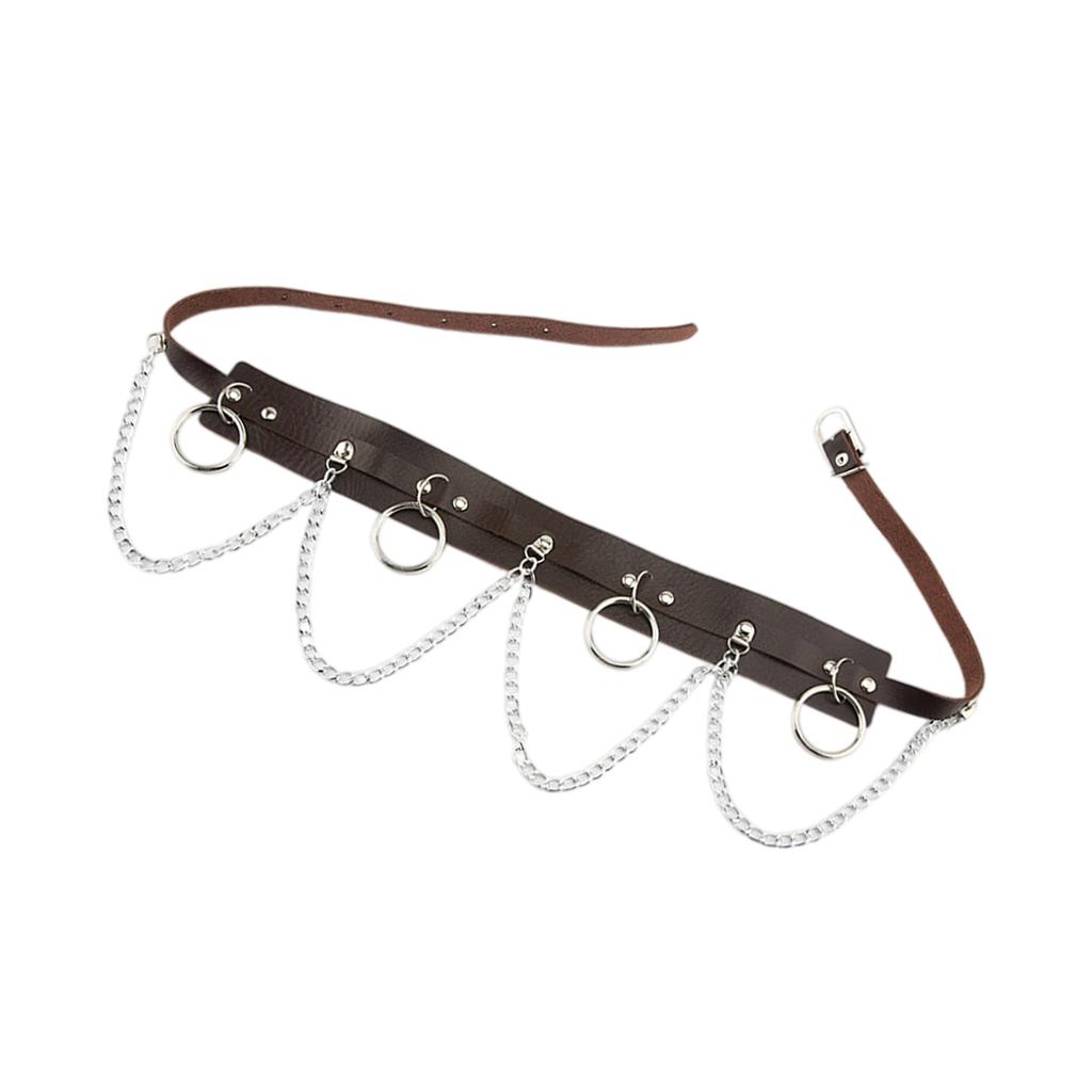 Hip Hop Trend Waist Belt Punk Wide Chain Heavy Duty Grunge Chain Modern Waistband Waist Chain Studded Belt