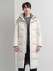 Men's Mid-Length Hooded Down Jacket - Winter White Duck Down, Trendy & Warm for Couples