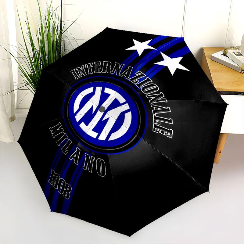 Inter Milan, Automatic Folding Umbrella, Portable and Foldable Design, 8 Ribs, a Christmas or Birthday Gift.