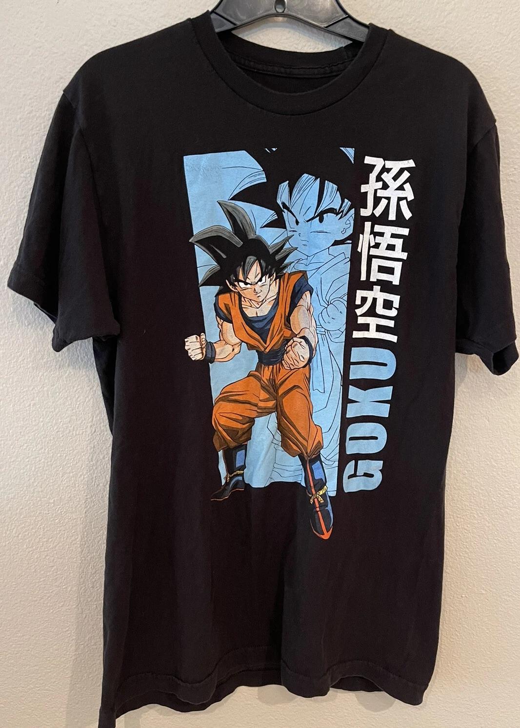 Dragon Ball Z Japanese Anime Sz L Men s Japanese Anime Goku Tee T-Shirt Rare M