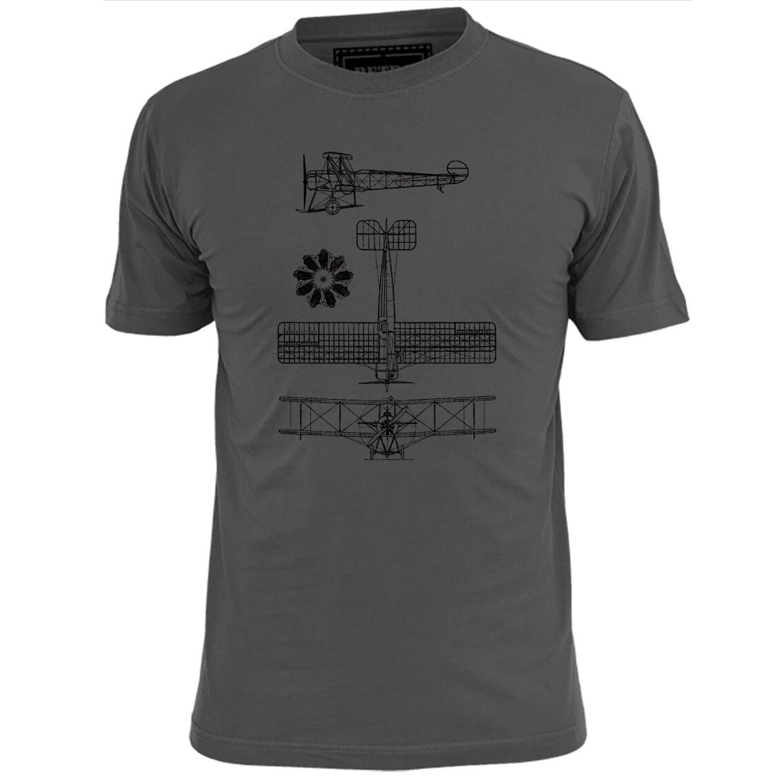 

Mens AVRO 504 WW1 Military Aircraft Blueprint T shirt Chopper S