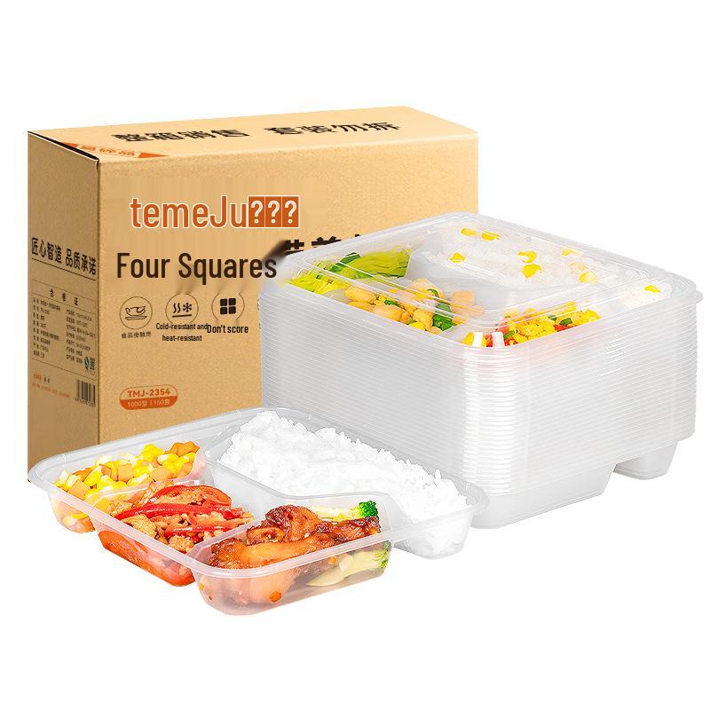 Disposable Segmented Meal Prep Containers with Lids