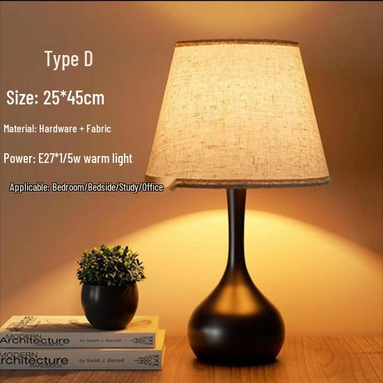 Vintage American LED Table Lamp – Retro Bedside, Office, Hotel Project, or Bedroom Use – Eye Protection & Dimmable Night Light.