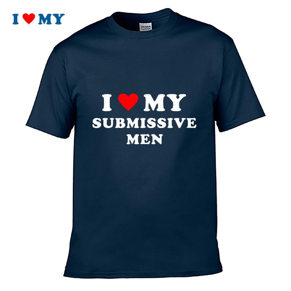 I Love My Submissive Unisex Tshirt Bold Typography Blackcomfortable Cotton Short Sleeve Perfect Gift For Doms And Submissives