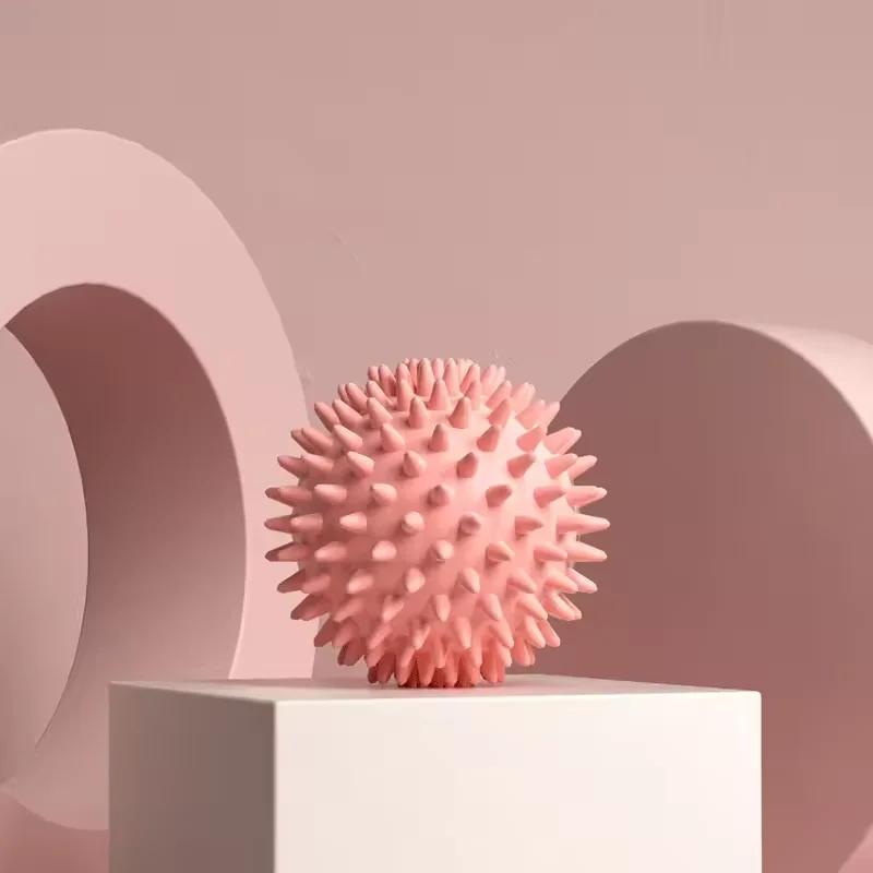 Massage Ball Myofascial Release Ball Massager Spiky Roller For Deep Tissue Trigger Point Muscle Recovery Myofascial Pain Relief розовый