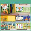 Lern-Stickerbuch für Kinder mit wiederverwendbaren Puzzles Tiere Früchte Dinosaurier Für Alter 3-6
