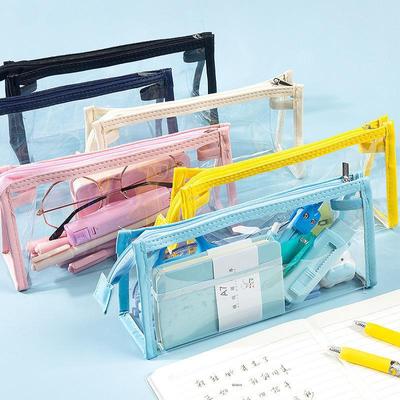 Transparentes PVC-Federmäppchen mit großem Fassungsvermögen für Mädchen – Ideales Werbegeschenk und Schreibwarentasche für Schülerprüfungen