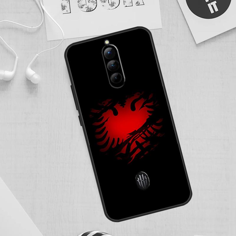 Albania Flag Eagle Case For ZTE Nubia Red Magic 11 10 9 8 8S 9S 10S Pro Plus 6 7 6S 7S For RedMagic 10 Air Cover