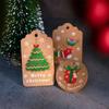 100pcs DIY Wrapping Supplies Kraft Paper Christmas Labels Kraft Tag Hang Tags Gift Wrapping