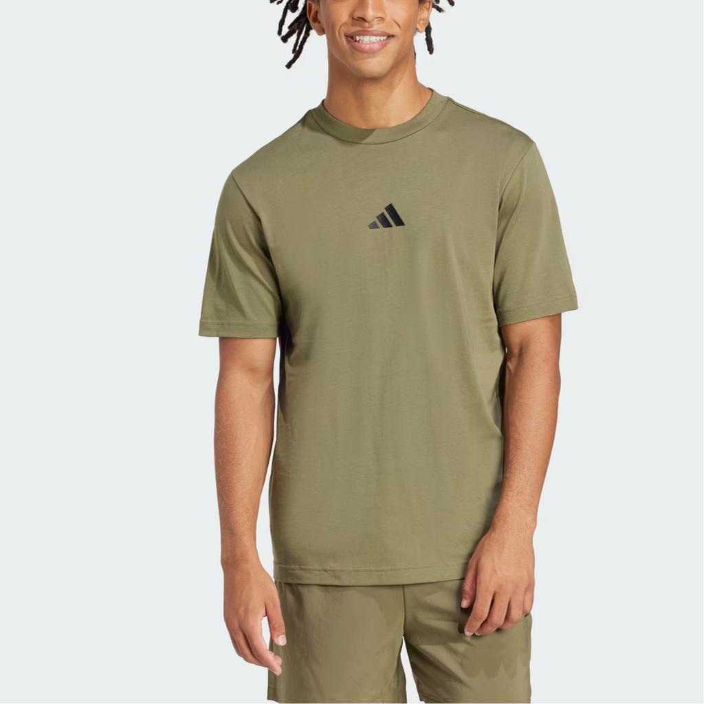 New Adidas ESSENTIALS T-Shirt Men's Olive Layer JF1097