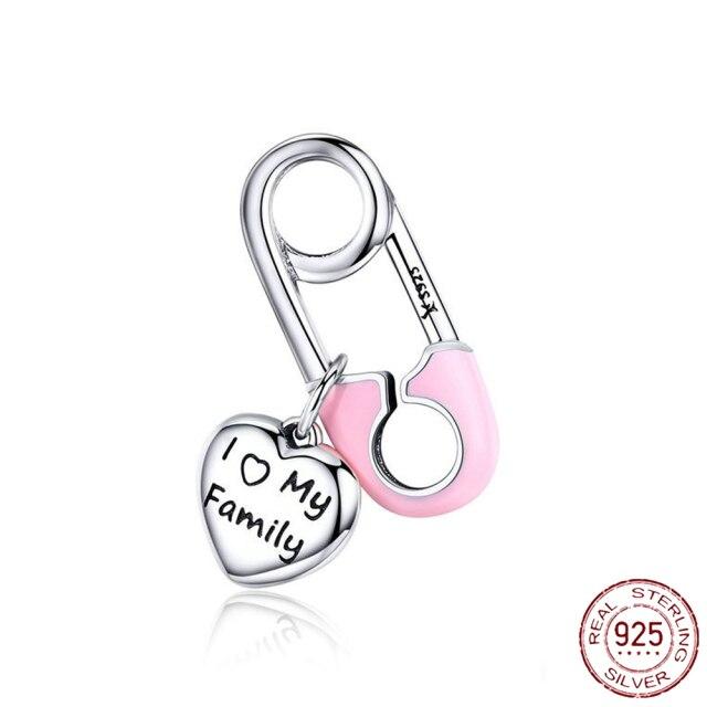 Nouveau 925 En Argent Sterling Rose Fille Garçon Rose Étincelle Entretoise Clip Charme À Perles Original De Mode Bracelet Bijoux À Bricoler Soi-Même Pour Les Femmes