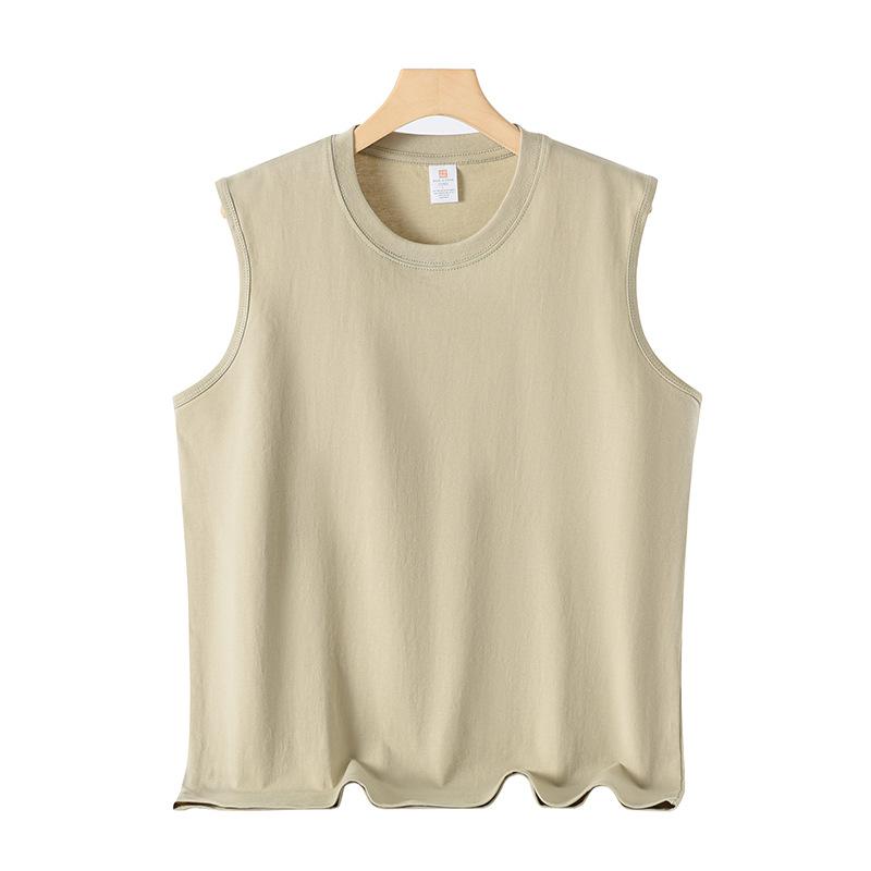 

Men s Spring/Summer Sports Sleeveless T-Shirt: Solid Color, Minimalist Design, Oversized Fit 4XL