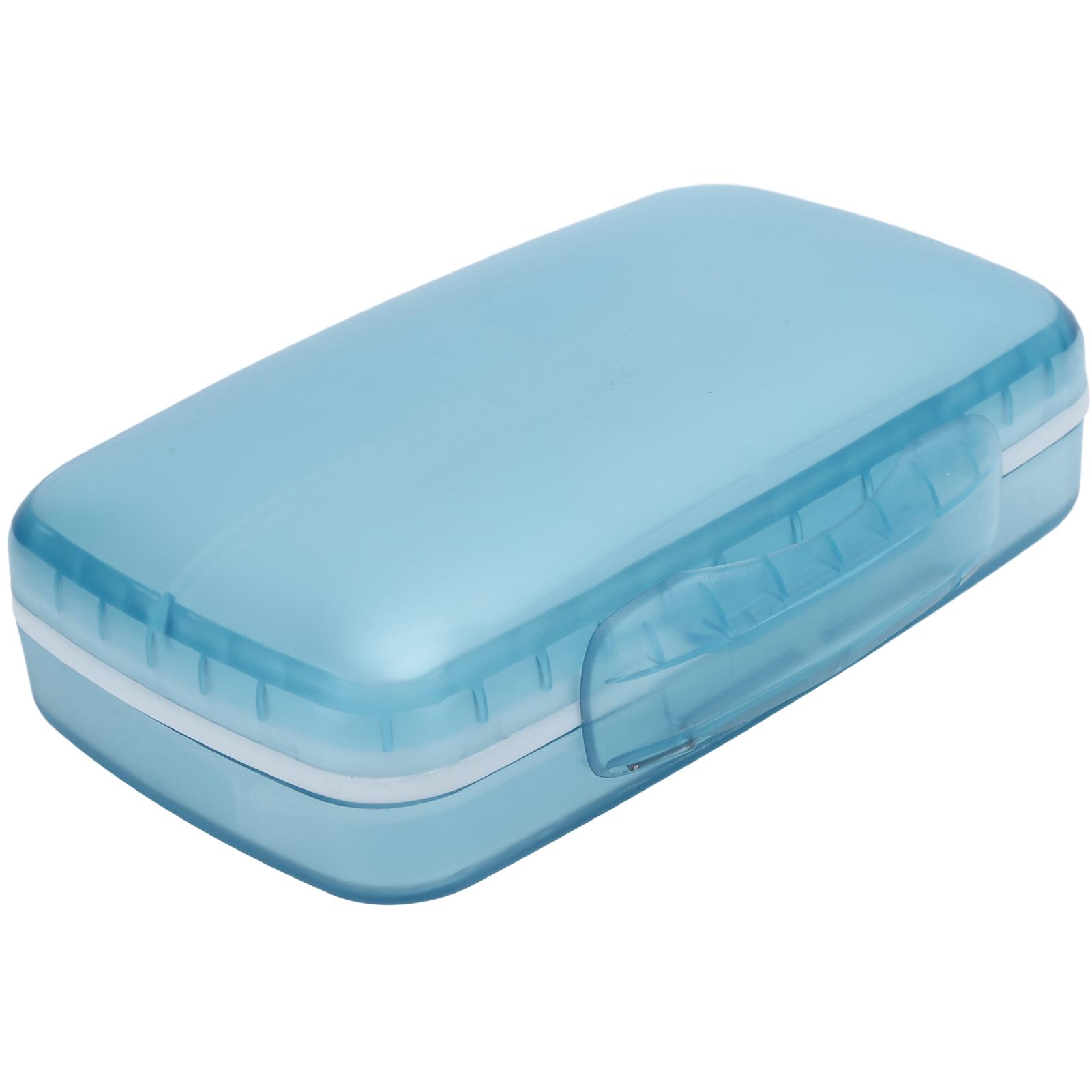 

Портативний Органайзер для Пігулок Контейнер Великої Ємності Дорожній Вологозахищений Футляр для Ліків Синій синій