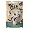 1pc 12x8 Inch Vintage Aluminum Metal Sign Funny Bathroom Decor Humorous Toilet Paper Wall Art Whimsical Gift
