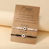 2Pcs Fashion Football Couple Bracelet Set For Women Men Soccer Charm String Rope Chain Warp Bracelet Sports Friendship Jewelry
