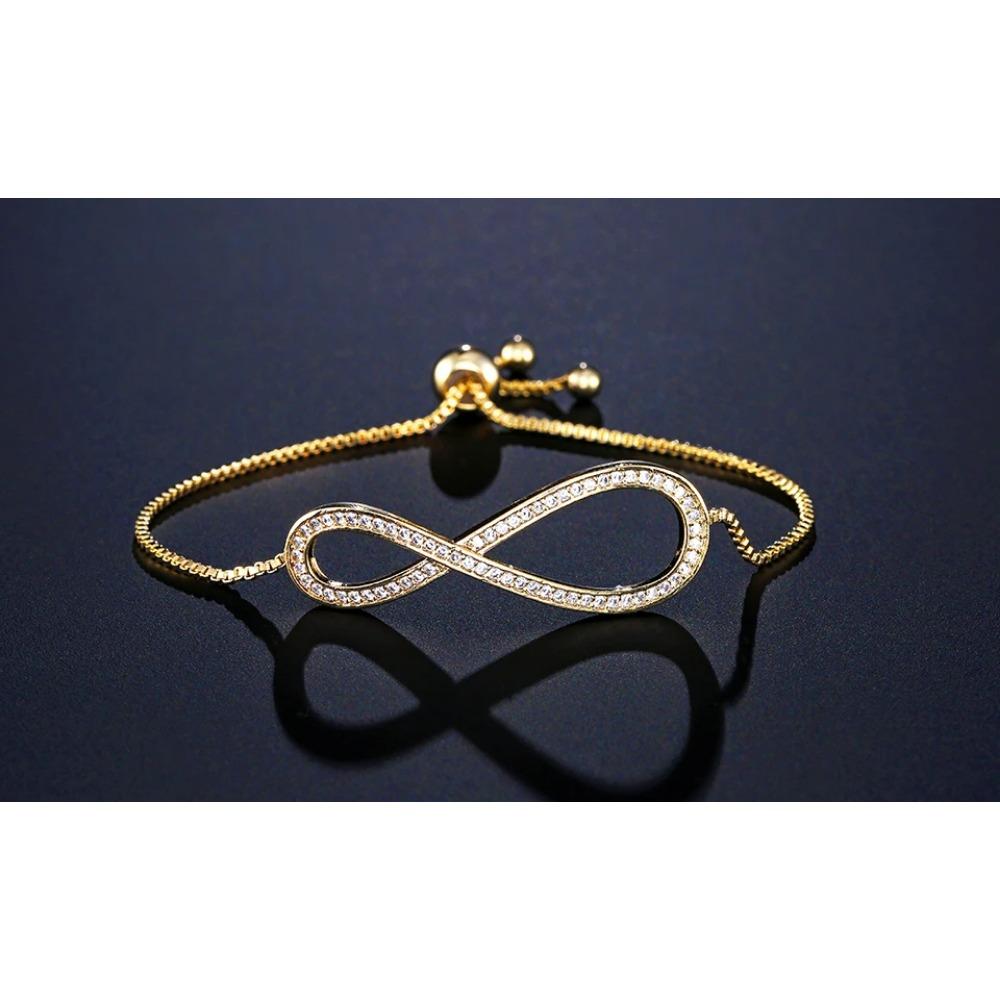 ZAKOL Fashion Bow Zirconia Crystal  Adjustable Bracelet & Bangle for Women Brilliant CZ Party Zircon