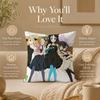 Anime K-K-On! Cushion Cover Double-Sided Printed Pillow Cover Hypoallergenic Dust-Mite Proof