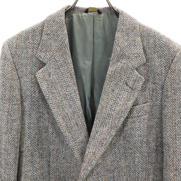 HARRIS TWEED 70s 80s Made in USA Vintage wool tailored jacket Gray Men's Used
