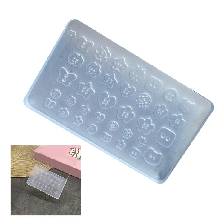 Silicone Nail Embellishment Molds Button Shape Small Accessories Crafting Molds Suitable for Beauty Enthusiasts Present