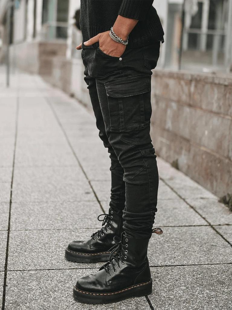 European American Men's Slim Fit Side Pocket Skinny Jeans