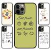 Eat Fruit Not Friends Vegane Handyhülle für iPhone 17 Air 16 PRO MAX 15 14 PLUS 12 11 13 Rückseite Fundas Hülle coque