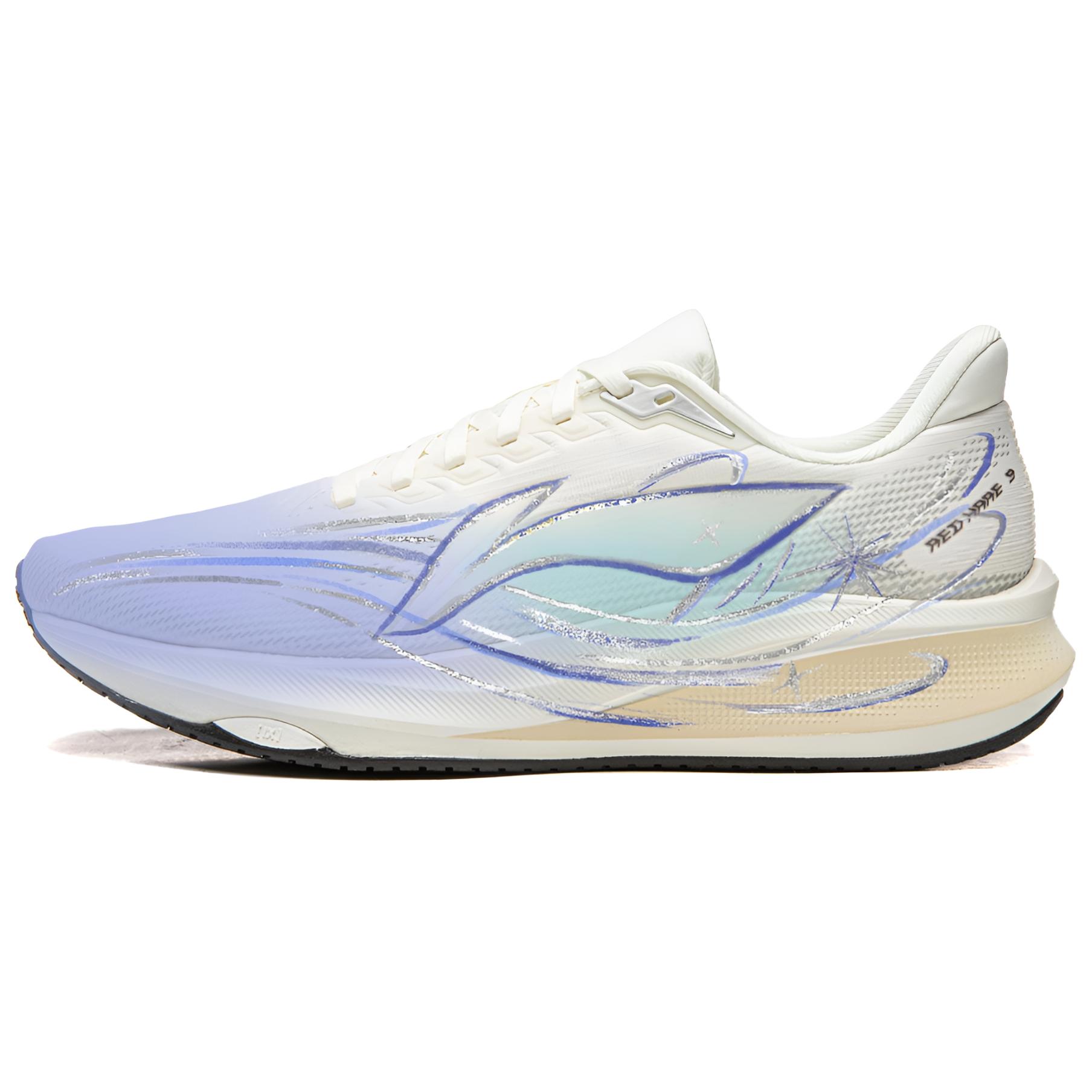 Li Ning Red Hare 9 Амортизирующие износостойкие нескользящие низкие беговые кроссовки мужские Серебристые ARPW003-8(Команда949-) 39.5