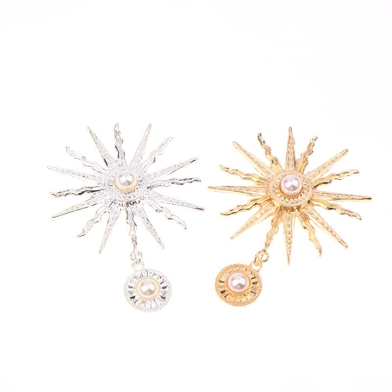 10Pcs Baroque Style Pearl Sunflower Pendant Jewelry Diy Wedding Clothing Bow Jewelry Decoration Accessories