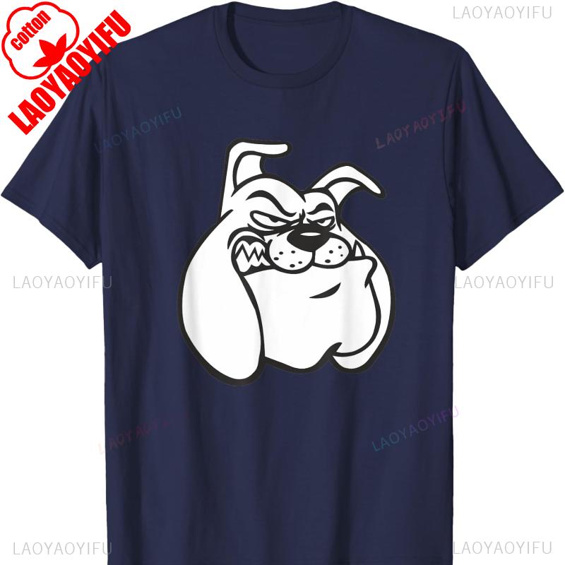 Bulldogge Hundegesicht Cool Lustig T-Shirt Shirts Lustig Draußen Hohe Qualität Baumwolle Kurzarm Regulär Grafik-T-Shirts Unisex Shirts