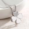 Women's Necklace Niche Design S925 Sterling Silver Four-Leaf Clover Pendant Clavicle Chain Pendant