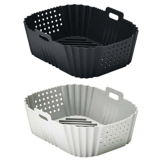 Silicone Air Fryer Liners for Ninja SL400UK Non-Stick Baking Tray Reusable Air Fryer Basket Kitchen Cooking Accessory