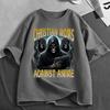 Christian Moms Against Anime Gothic Skull Funny Meme T Shirts Unisex Unisex Casual Oversized Fashion Short Sleeve Tshirt Streetwear