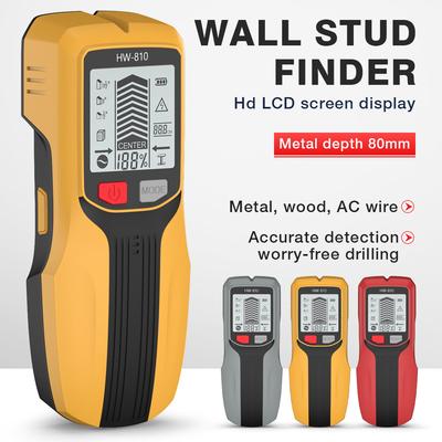 6 In 1 Wall Metal Detector Backlight Wall Stud Finder AC Live Wire Cable Metal Detector LCD Display Electronic Wall Scanner
