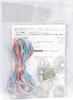 Panami Craft Kit, Metallic Yarn, Sparkling Flower Brooch, Pink and Blue, TC101