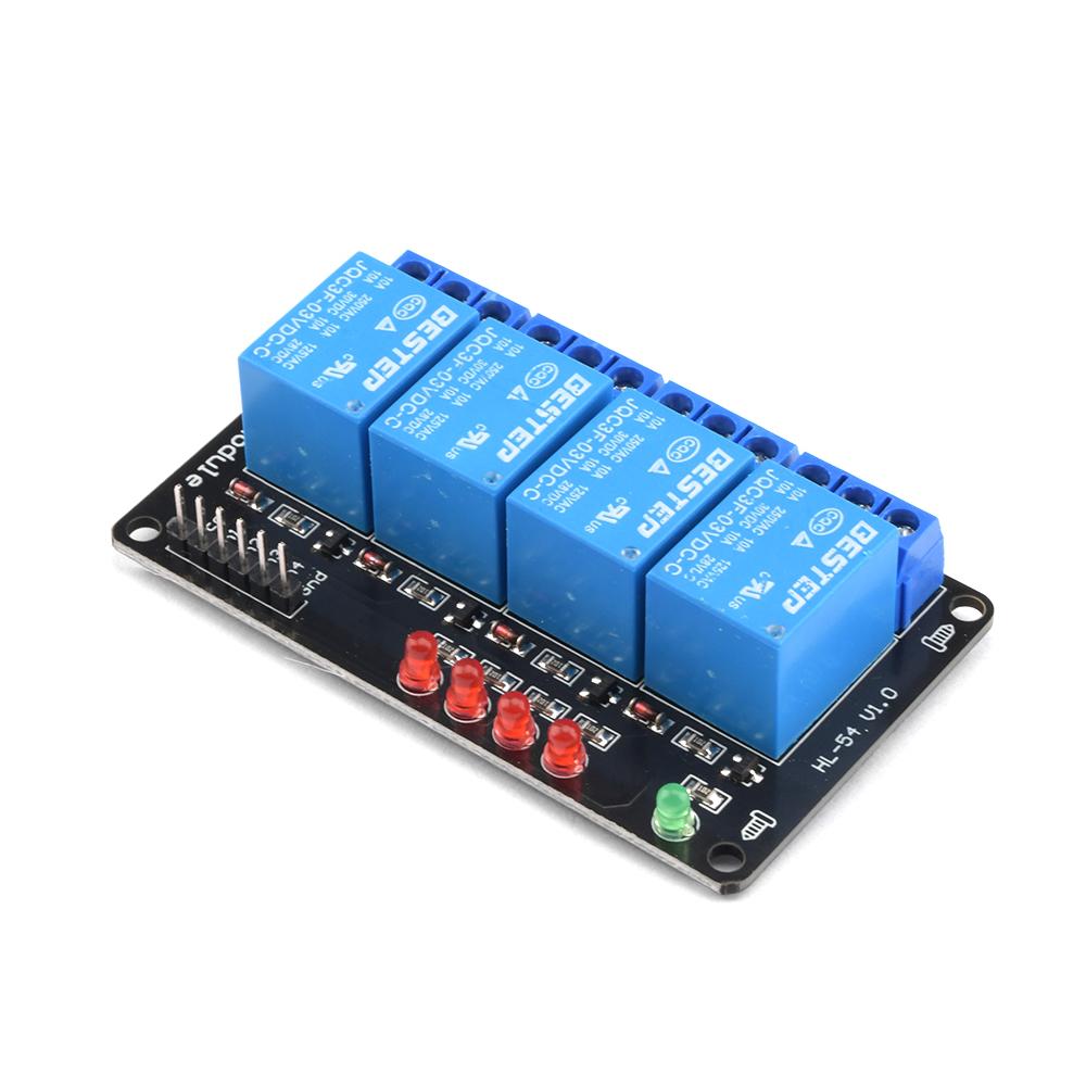 3V 3.3V 4 Channel Relay Module Low Level Trigger with Lamp Relay Output 4 way Relay Module for Arduino Power Supply Relays 5