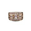 Ring with personalized zircon inlay, full diamond plain band ring, versatile light luxury ring, index finger ring for women