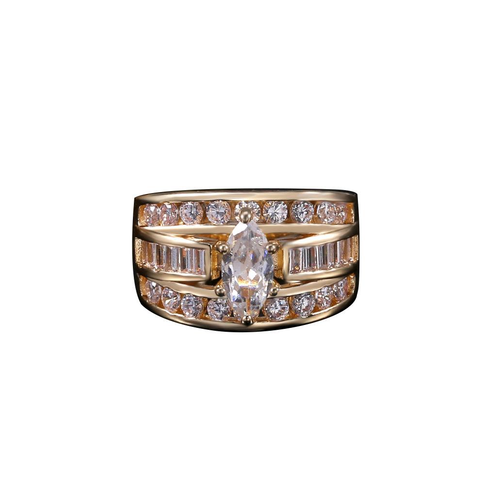 Ring with personalized zircon inlay, full diamond plain band ring, versatile light luxury ring, index finger ring for women