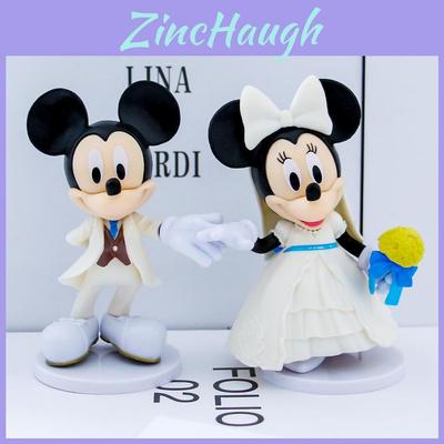 Mickey Mouse Og Minnie Bryllupsfigurer Pvc Par Gave Til Bryllup Og Boligindretning