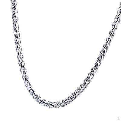 Unisex Edelstahl mm-6mm Breite 23,6'' Kette 3mm
