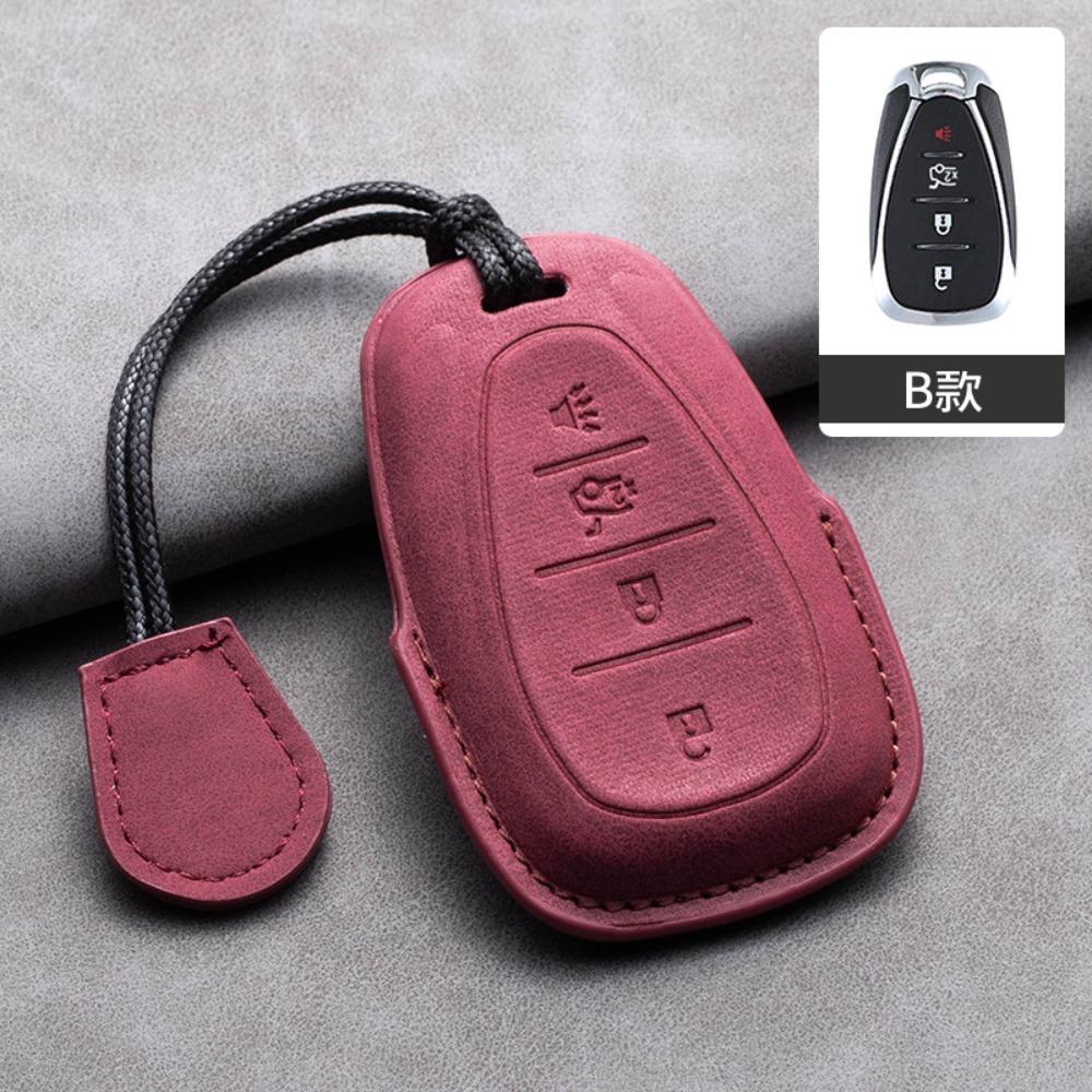 Premium for Nappa Leather Key Cover for Chevy Malibu XL Equinox Blazer Camaro Car Keys