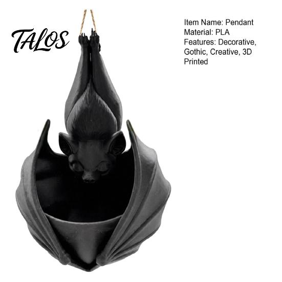 Hanging Bat Planter 3D Printed Plant Pot, Shaped Planter, Creative Halloween Flowerpots, Gothic Holder for Indoor Outdoor Home Garden Wall Decoration