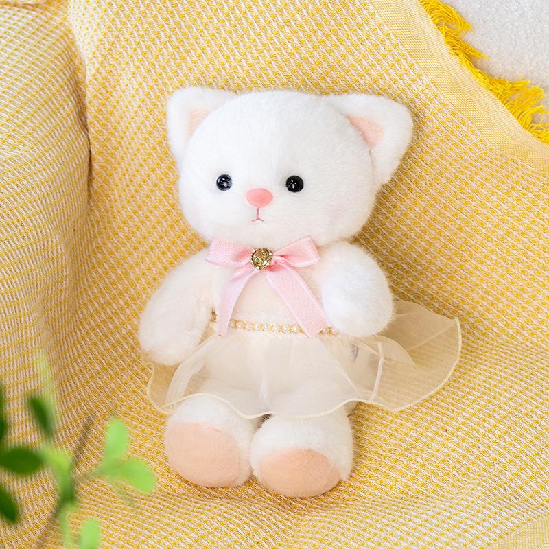 Girl Heart Flower Skirt Rabbit Plush Toy Girl Birthday Gift Bow Cat Office Pillow Soothing Doll