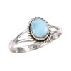 Natural Republic Larimar Gemstone Handmade 925 Sterling Silver Ring Size 9 W8k04