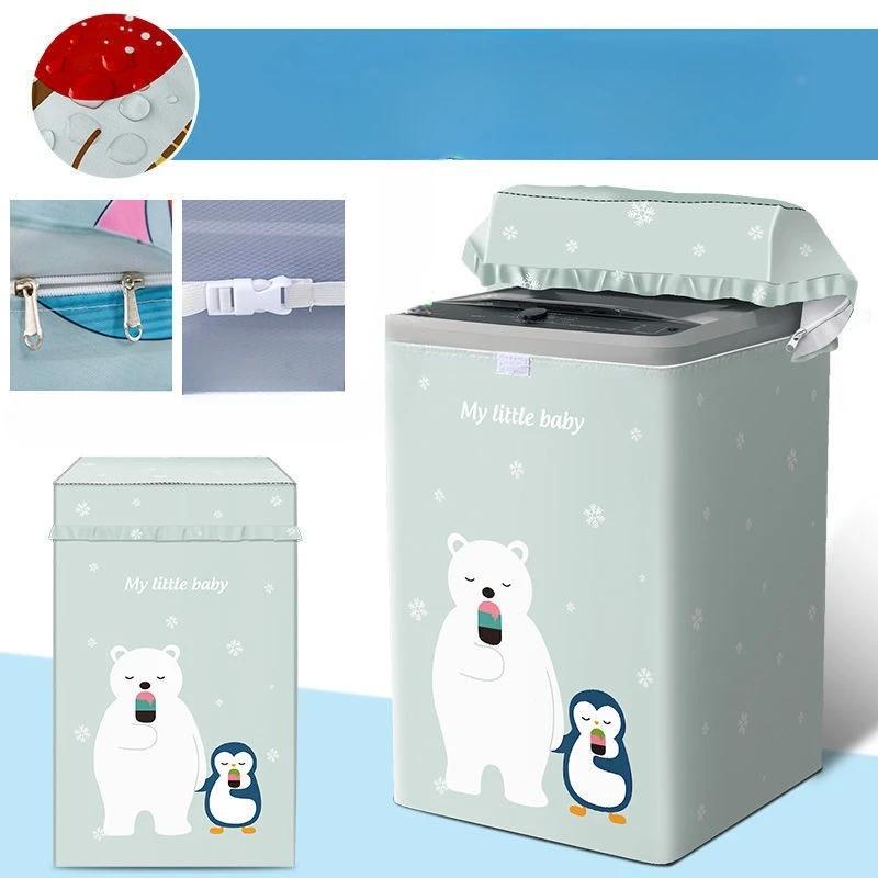 Capa para Máquina de Lavar com Abertura Superior, Capa Impermeável e Protetora Solar, Capa Protetora contra Pó, Pano de Cobertura Isolante Térmico Totalmente Automático