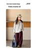 YOJIA Girls' Fleece-Lined Hooded Sweatshirt - Winter 2025 Trendy Thickened Top for Big Kids