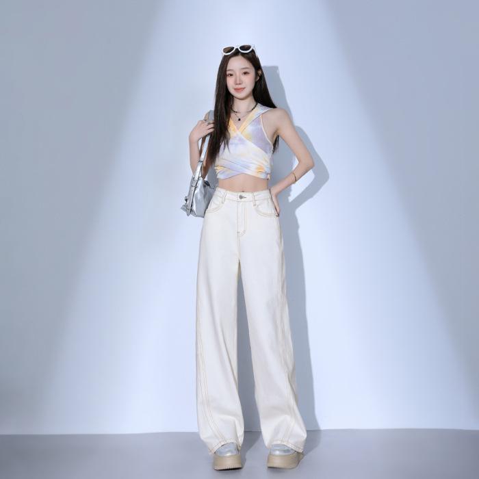 

Джинсы Scimitar для женщин Весенние широкие брюки с высокой талией для женщин Джинсы для женщин Узкие свободные прямые джинсы для женщин 2XL