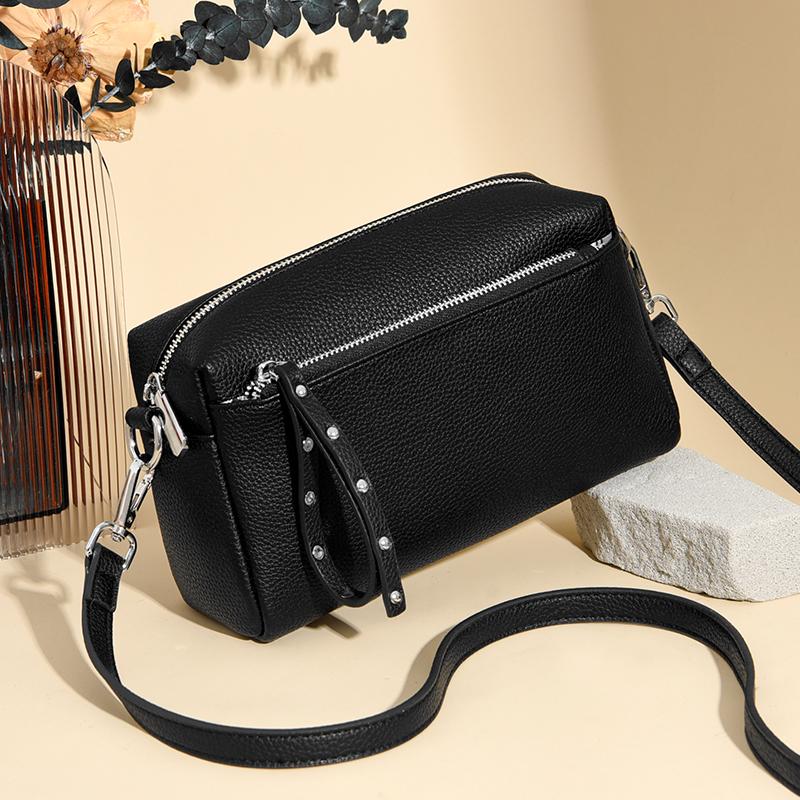 Modemarken Damen Kleine Quadratische Umhängetasche Einfarbig PU-Leder Damen Crossbody Bag Damen Luxus Design Messenger Handtasche