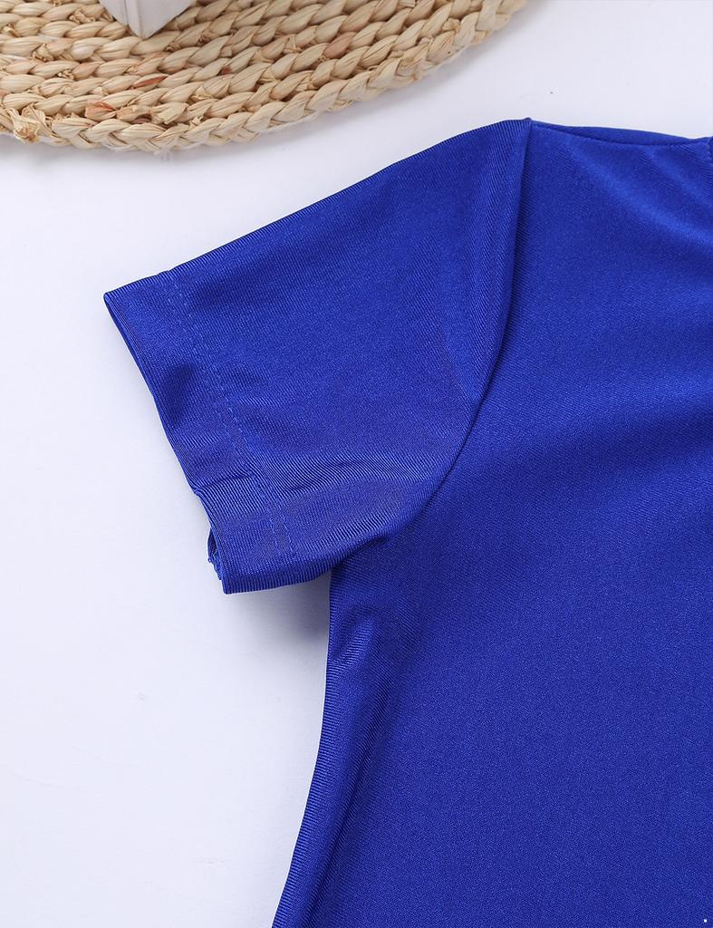 Copii Băieți Fete Mâneci scurte Culoare uni Stretchy Balet Dans Gimnastică Tricou Salopetă