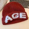 Ear Protection Knitted Beanie Hat Polyester Warm Earflap Beanie Hat  For Women