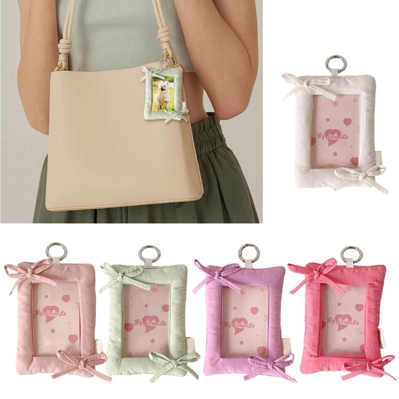 Photocard Holder Korean Popular Photo Card Holder with Keychain ID Cards Holder Pendant Keychain Student Card Sleeves