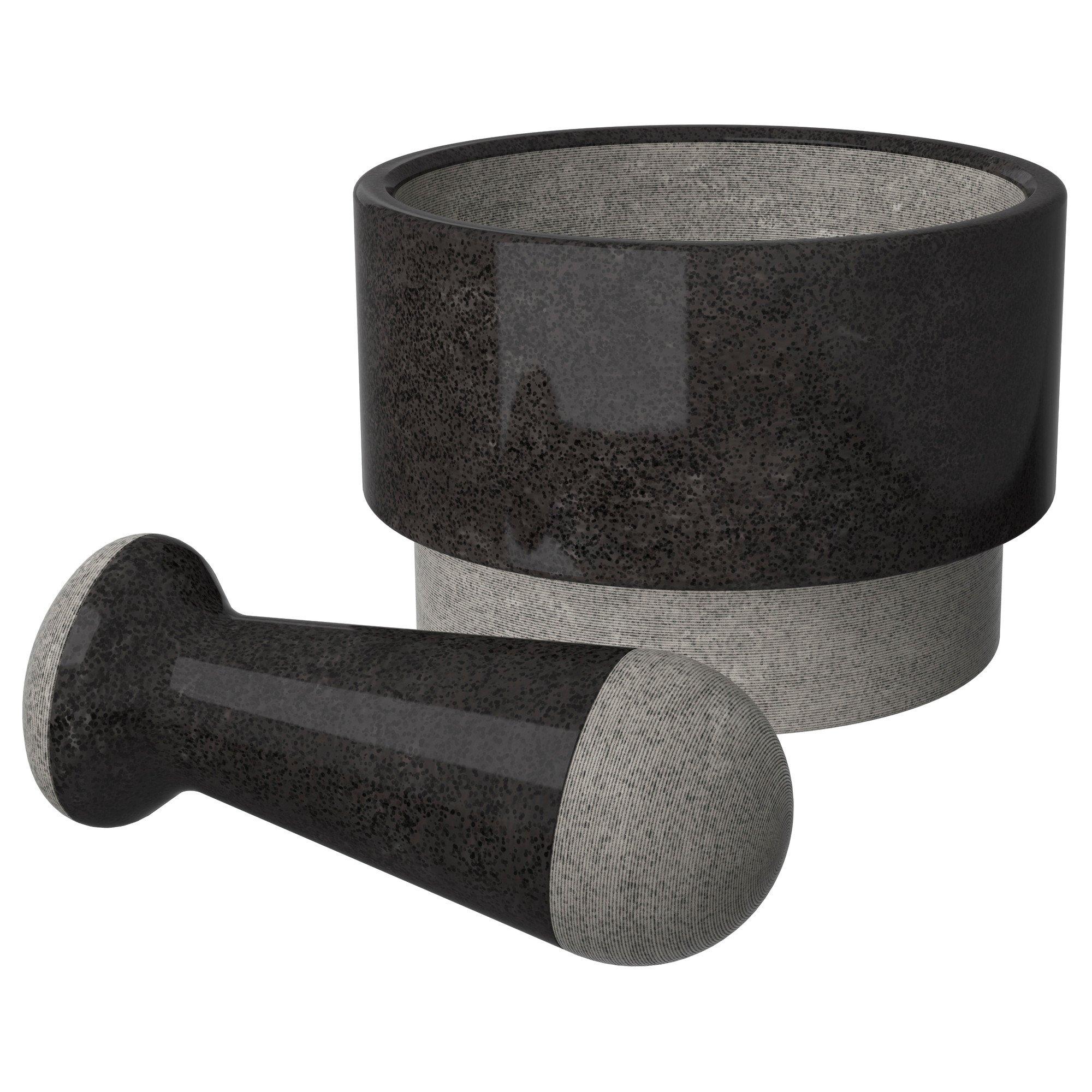 IKEA ADELSTEN 20201620 Ступка и пестик, Мрамор, Черный